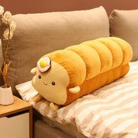 HKM-582163 Plush Bread-Shaped Pillow and Pouch - Soft Slice and Loaf Designs for Comfort