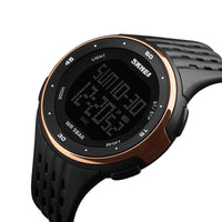 HKM-582227 Multifunctional Casual Silicone Strap Watch with World Time Display