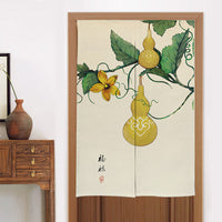 HKM-582419 Elegant Chinese Style Fabric Door Curtain - Multiple Size Options Available