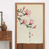 HKM-582419 Elegant Chinese Style Fabric Door Curtain - Multiple Size Options Available