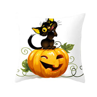 HKM-582419 Halloween Themed Single-Sided Digital Print Peach Skin Pillowcase - 44cm x 44cm