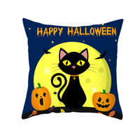 HKM-582419 Halloween Themed Single-Sided Digital Print Peach Skin Pillowcase - 44cm x 44cm
