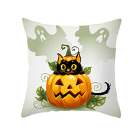 HKM-582419 Halloween Themed Single-Sided Digital Print Peach Skin Pillowcase - 44cm x 44cm