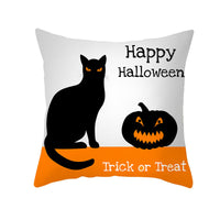 HKM-582419 Halloween Themed Single-Sided Digital Print Peach Skin Pillowcase - 44cm x 44cm
