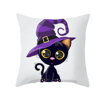 HKM-582419 Halloween Themed Single-Sided Digital Print Peach Skin Pillowcase - 44cm x 44cm