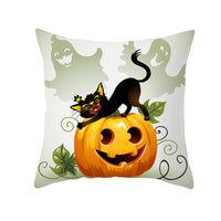 HKM-582419 Halloween Themed Single-Sided Digital Print Peach Skin Pillowcase - 44cm x 44cm