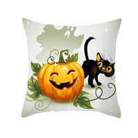 HKM-582419 Halloween Themed Single-Sided Digital Print Peach Skin Pillowcase - 44cm x 44cm