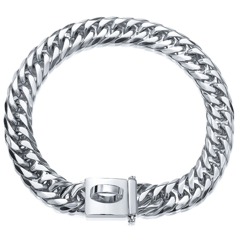 HKM-582419 Titanium Steel Stainless Leash Pet Dog Metal