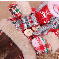 HKM-582483 Plaid Cloth Christmas Tree Ornaments - Hanging Doll Pendants in Assorted Designs