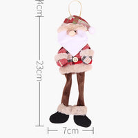 HKM-582483 Plaid Cloth Christmas Tree Ornaments - Hanging Doll Pendants in Assorted Designs