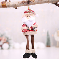 HKM-582483 Plaid Cloth Christmas Tree Ornaments - Hanging Doll Pendants in Assorted Designs
