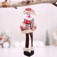HKM-582483 Plaid Cloth Christmas Tree Ornaments - Hanging Doll Pendants in Assorted Designs
