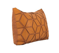 HKM-582547 Geometric Plant and Flower Leather Rectangular Waist Pillow 33x50 cm