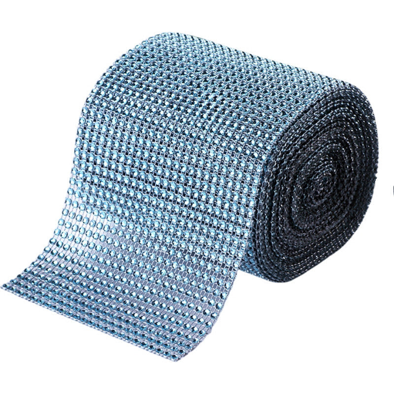 KTX-582547 Hollow Netty Diamond Bridal Bouquet Jewelry Decoration with Steel Drill Snowflake Accents