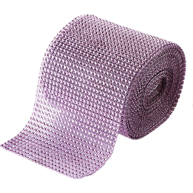 KTX-582547 Hollow Netty Diamond Bridal Bouquet Jewelry Decoration with Steel Drill Snowflake Accents