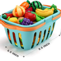 HKM-582547 Kid's Pretend Play Cutting Fruits and Vegetables Food Toy Set for Ages 2-13