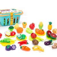 HKM-582547 Kid's Pretend Play Cutting Fruits and Vegetables Food Toy Set for Ages 2-13