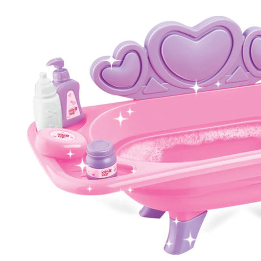 HKM-582675 Sweet Baby Bath Tub Playset with Sound for Ages 2-4, Plastic Toy, Gender: Girls