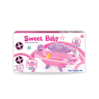 HKM-582675 Sweet Baby Bath Tub Playset with Sound for Ages 2-4, Plastic Toy, Gender: Girls