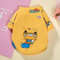 HKM-582675 Warm Cartoon Printed Pullover Sweater for Dogs in Various Styles and Sizes