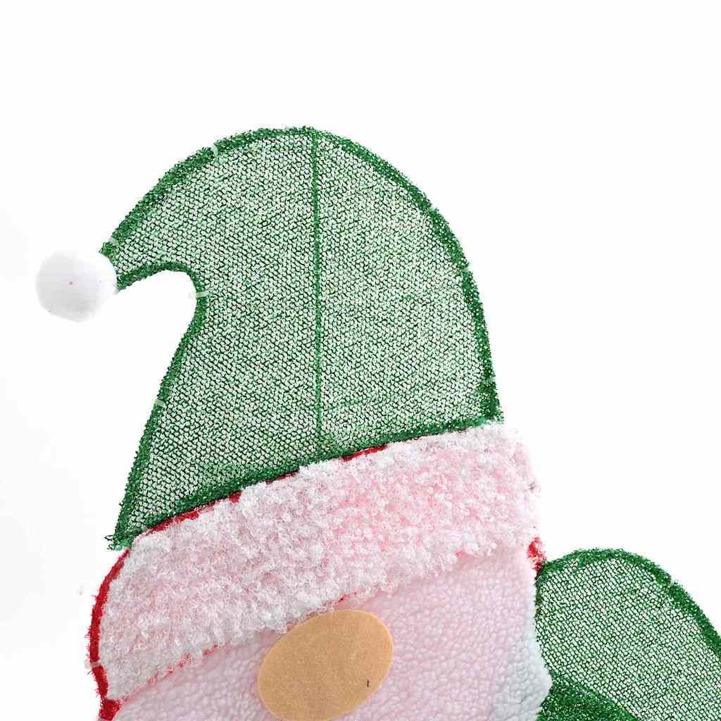 HKM-582675 Warm White LED Light-Up Gnome and Santa Claus Christmas Ornaments for Indoor and Outdoor Use