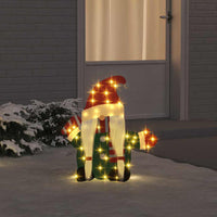 HKM-582675 Warm White LED Light-Up Gnome and Santa Claus Christmas Ornaments for Indoor and Outdoor Use