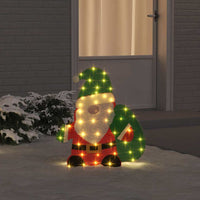 HKM-582675 Warm White LED Light-Up Gnome and Santa Claus Christmas Ornaments for Indoor and Outdoor Use