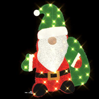 HKM-582675 Warm White LED Light-Up Gnome and Santa Claus Christmas Ornaments for Indoor and Outdoor Use