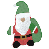 HKM-582675 Warm White LED Light-Up Gnome and Santa Claus Christmas Ornaments for Indoor and Outdoor Use