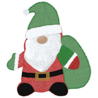 HKM-582675 Warm White LED Light-Up Gnome and Santa Claus Christmas Ornaments for Indoor and Outdoor Use