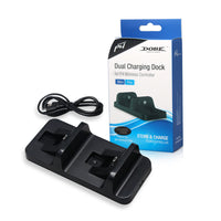 HKM-582739 Dual Charger Handle for PS4 Slim - Black Plastic Design