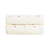 HKM-582867 Cotton Crocheted Air Conditioning Blanket in Spot Beige - Korean Style, All-Season Use