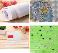 HKM-582867 Diamond Painting Kit - Full of Diamonds Train for Home Decoration, 30x45cm Canvas, Frameless