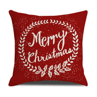 HKM-582931 Cartoon Print Christmas Pillowcase Cover – Festive Linen Cushion Cover 45x45cm