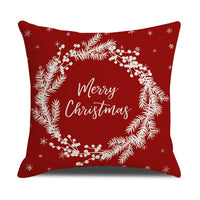 HKM-582931 Cartoon Print Christmas Pillowcase Cover – Festive Linen Cushion Cover 45x45cm