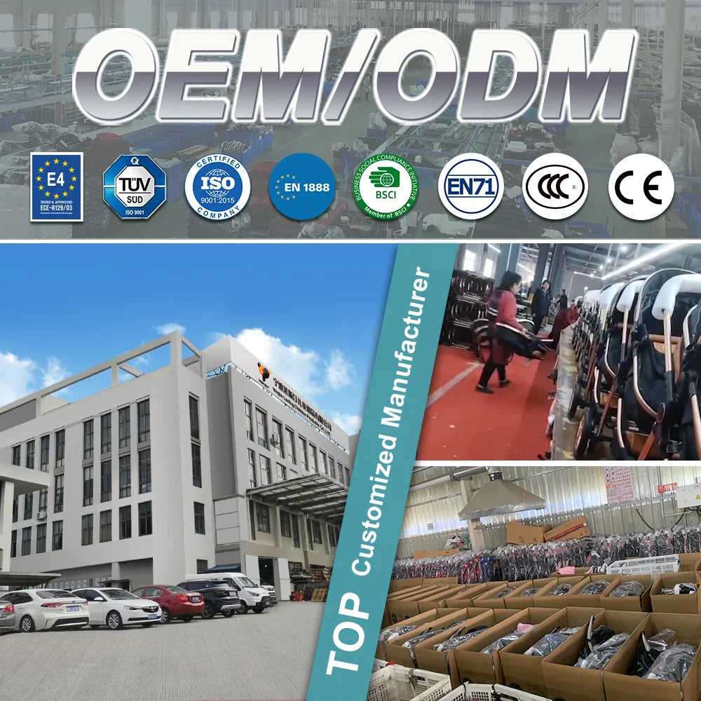 HKM-583059 Luxury 3-in-1 Foldable Travel Baby Stroller with Car Seat and Bassinet Functionality