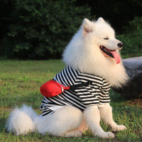 HKM-583123 Autumn Striped Dog Vest for Medium to Large Breeds in Black and White or Red and White