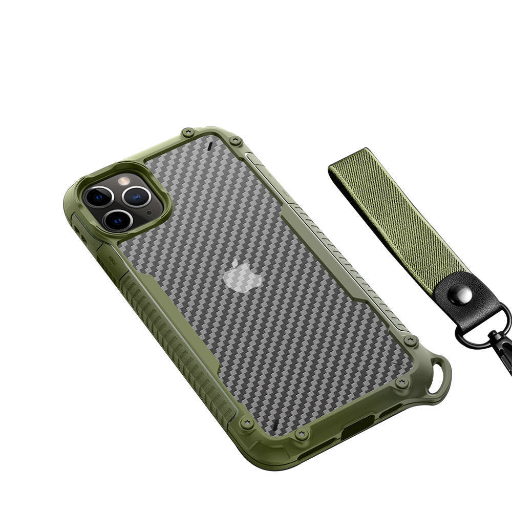 HKM-583123 Carbon Fiber Back Cover Phone Case with TPU Material