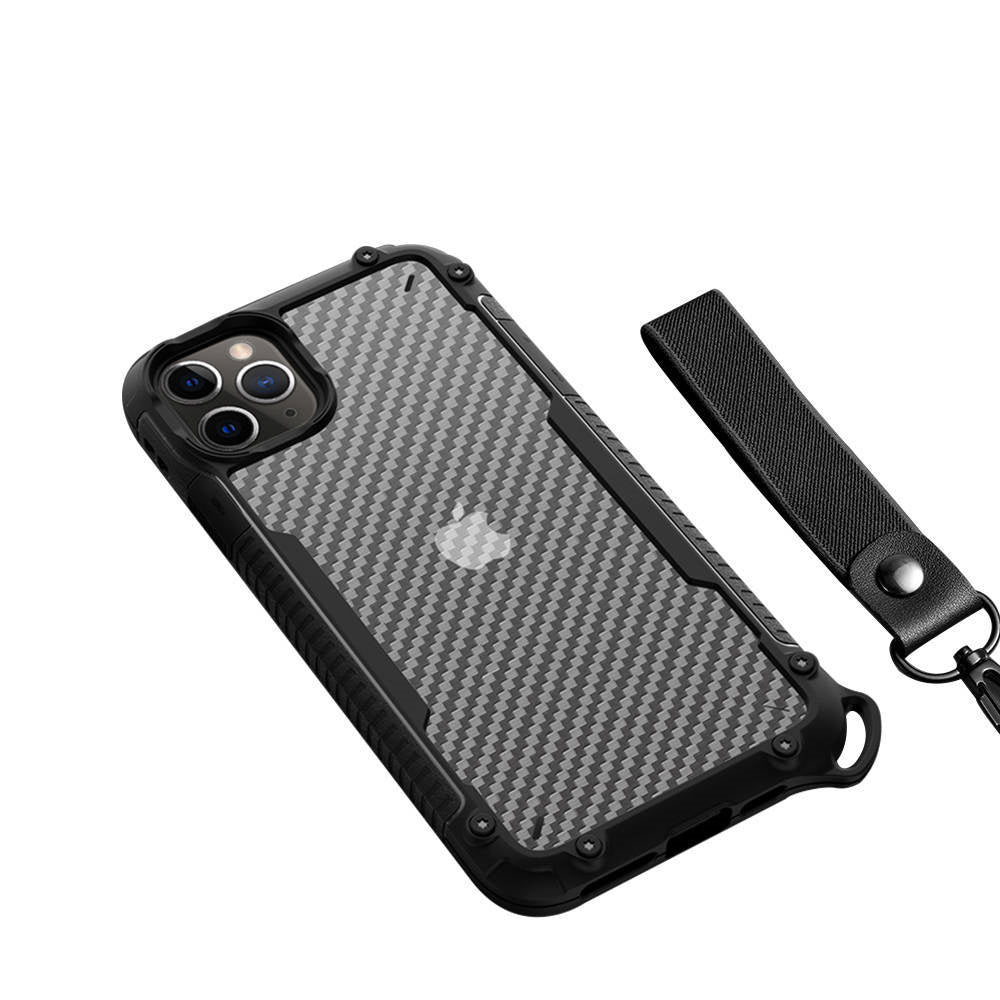 HKM-583123 Carbon Fiber Back Cover Phone Case with TPU Material