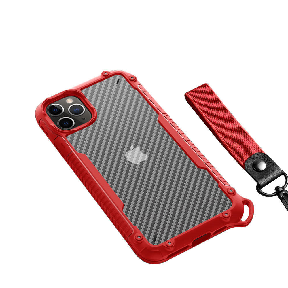 HKM-583123 Carbon Fiber Back Cover Phone Case with TPU Material