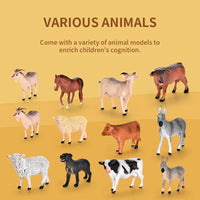HKM-583123 Farm Animal Toy Set for Pretend Play - Soft Plastic Models for Kids Ages 3+