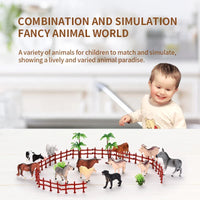 HKM-583123 Farm Animal Toy Set for Pretend Play - Soft Plastic Models for Kids Ages 3+