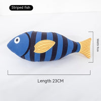 HKM-583315 Cat Mint Self-Hi Simulated Fish Toy for Pets - Multi-Color Polyester Molar Chew Plaything