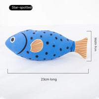 HKM-583315 Cat Mint Self-Hi Simulated Fish Toy for Pets - Multi-Color Polyester Molar Chew Plaything