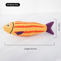 HKM-583315 Cat Mint Self-Hi Simulated Fish Toy for Pets - Multi-Color Polyester Molar Chew Plaything