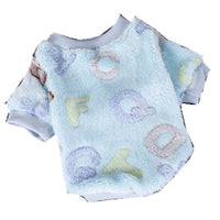 HKM-583443 Cozy Fleece Pajamas for Small Dogs - Chihuahua, Yorkie, Pug - Winter Dog Sweater in Pink and Light Blue