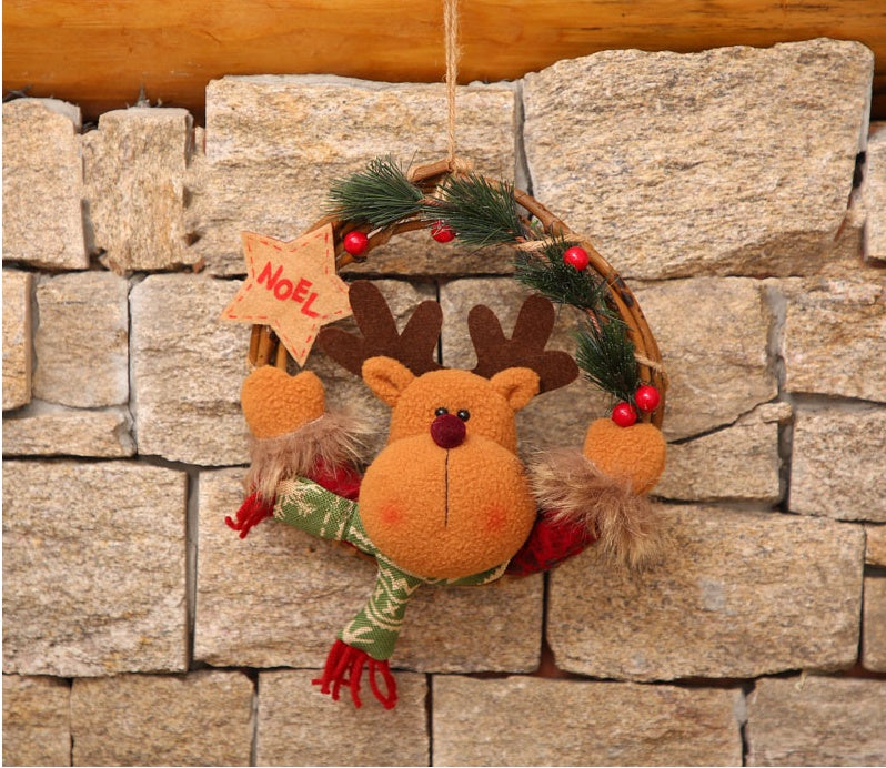 HKM-583635 Festive European Cartoon Garland for Christmas Decorations - Elks, Snowmen, Santa Options Available