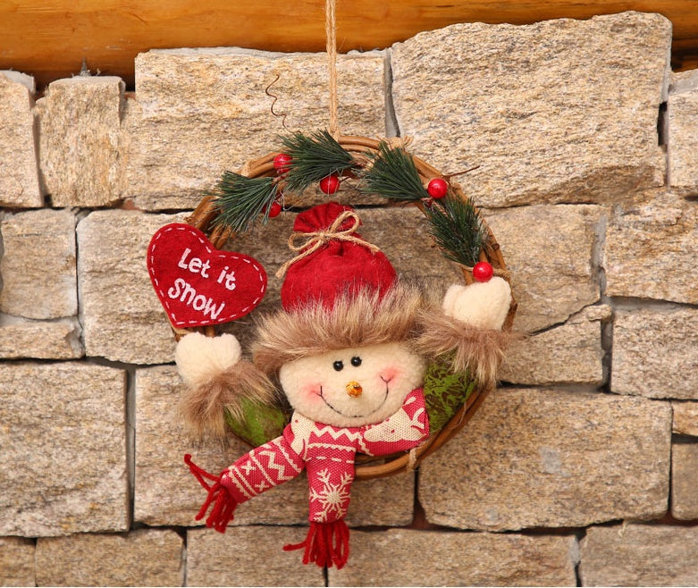 HKM-583635 Festive European Cartoon Garland for Christmas Decorations - Elks, Snowmen, Santa Options Available