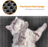 HKM-583699 Cat Litter Trapping Mat with Honeycomb Dual Layer, Waterproof, Easy Clean Design for Efficient Scatter Control