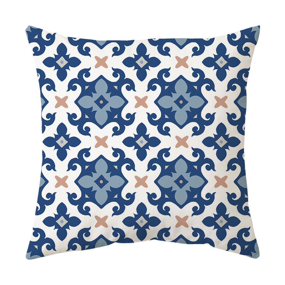 HKM-583699 Gray Simple Pattern Printed Pillowcase, 45x45cm Modern Design, Soft PP Cotton